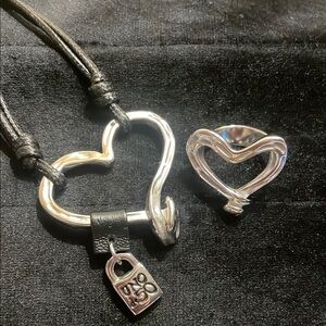 UNO de 50 Silver Heart Pendant Necklace